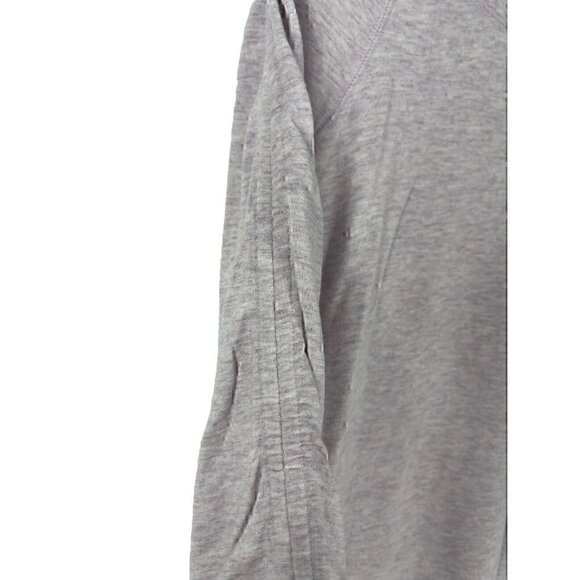 Chicos Zenergy Ruched-Sleeve Tunic Pullover Top Small 4/6 Heather Grey  soft - Picture 2 of 6